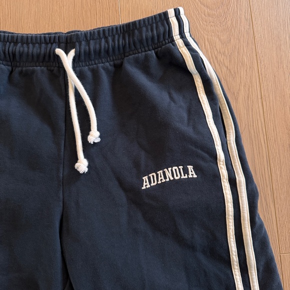 Adanola Varsity Loose Navy Joggers with White Stripes - Picture 2 of 4